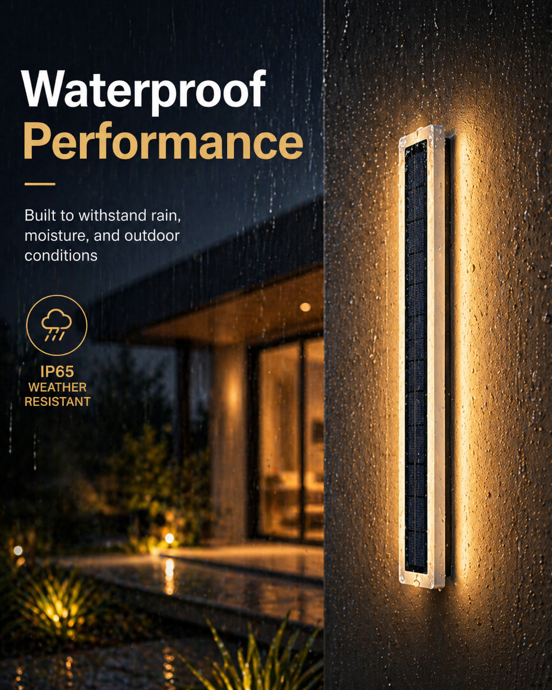 Modern Solar Wall Light with Acrylic Lampshade for Porch, Patio, and Entryway